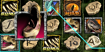 dawn of the dinosaurs wild bonus win